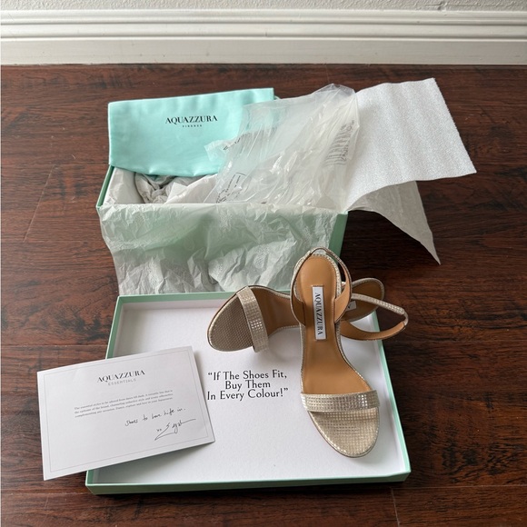 NWT Aquazzura So Nude Sandals 105mm (Size EU35.5/US5.5) - Picture 7 of 10